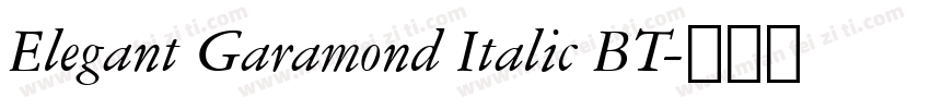 Elegant Garamond Italic BT字体转换